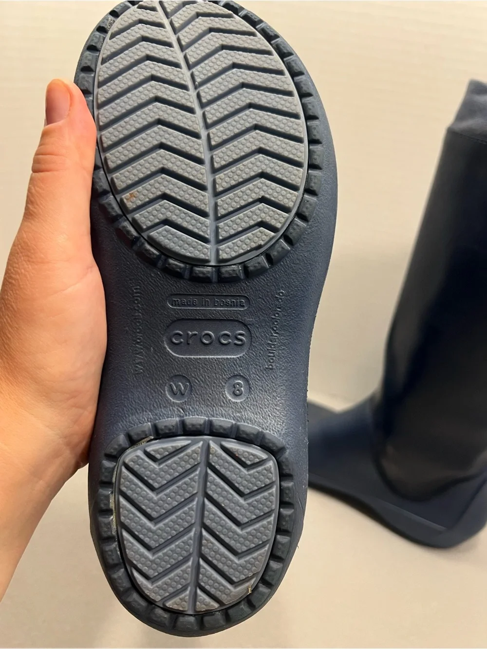Crocs Rainfloe Boots Womens Size 8 Blue